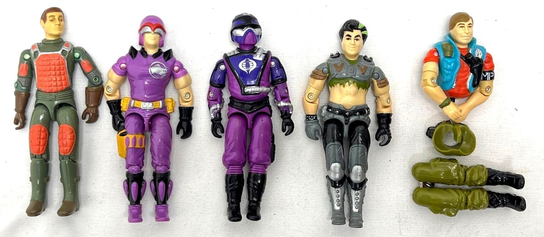 Five Vintage GI Joe Four Inch Action Figures Sea Slug The Flash Joe Law and More (1 of 7)