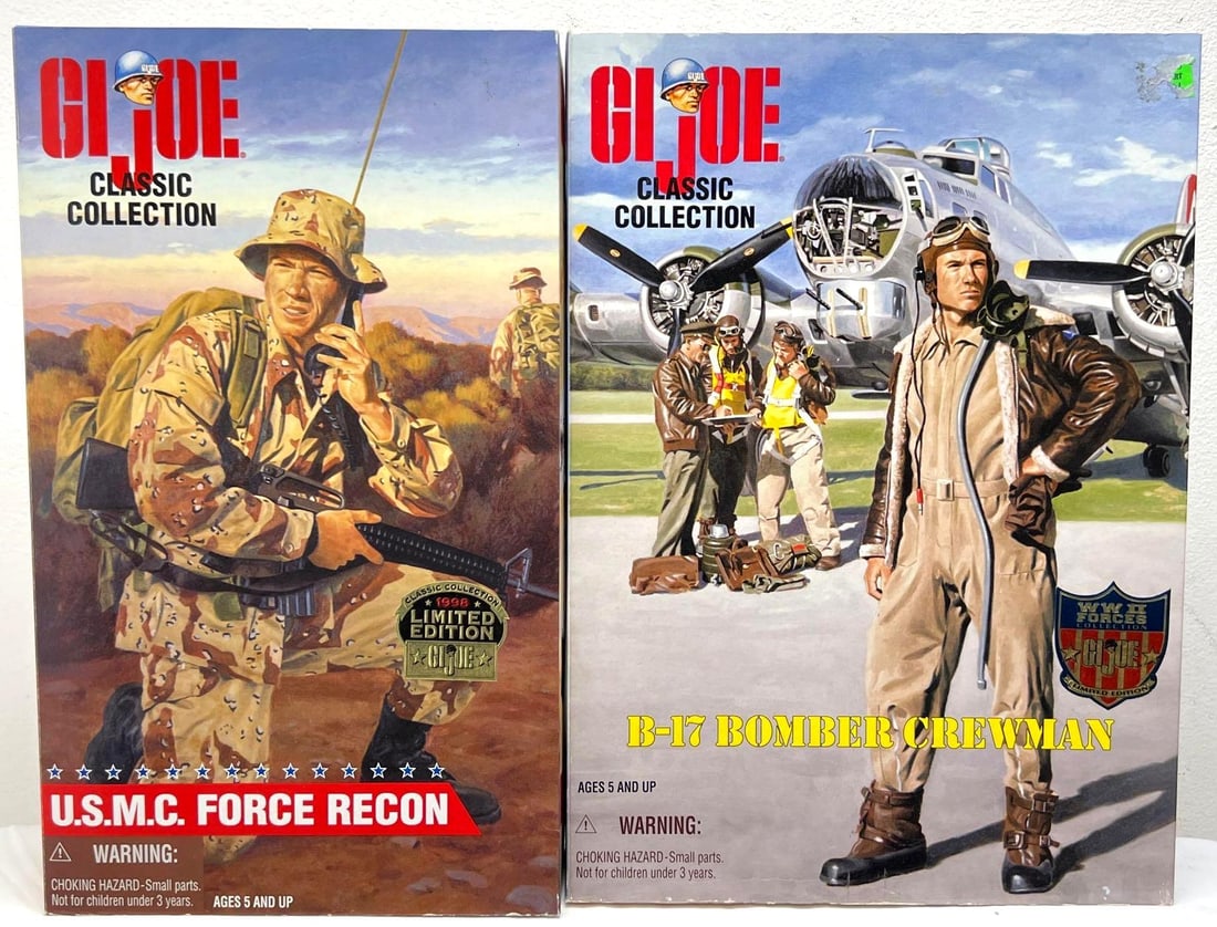 GI Joe Limited Edition USMC Force Recon and B 17 Bomber Crewman NIB (1 of 5)