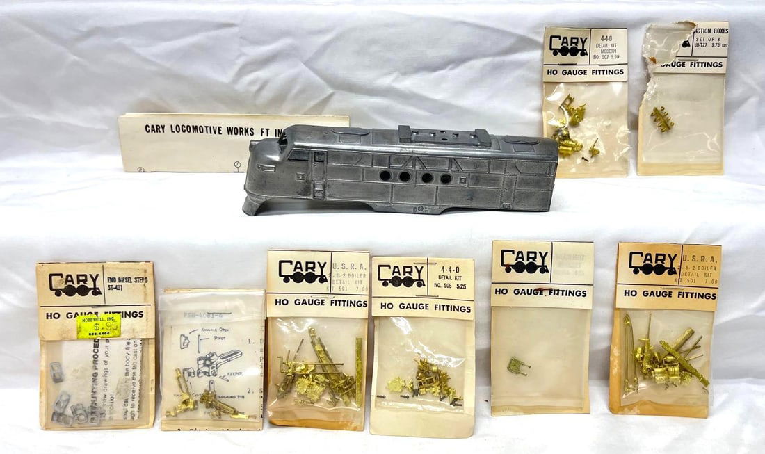 HO Gauge Cary Locomotive Works FT shell 8 bags trim (1 of 7)