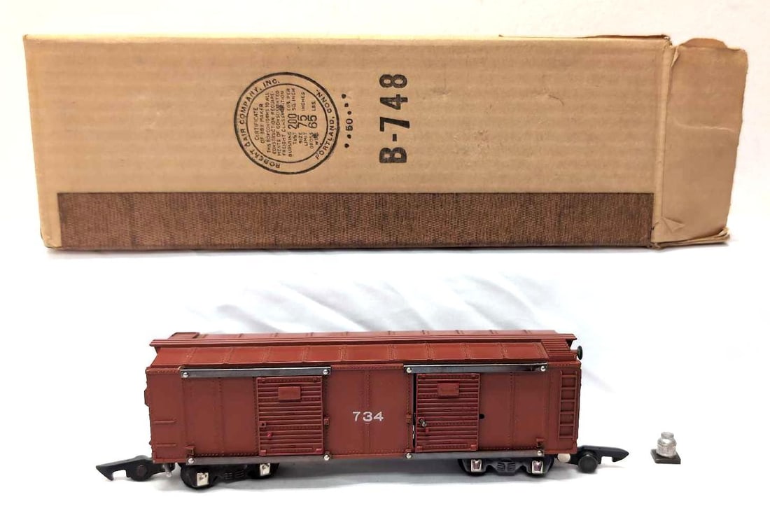 Postwar American Flyer S Gauge 734 painted Tuscan in box w/wrap (1 of 6)