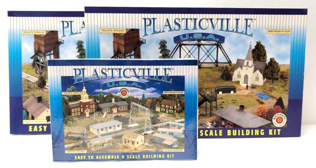 Three NIB Plasticville kits 45623 45974 (1 of 13)