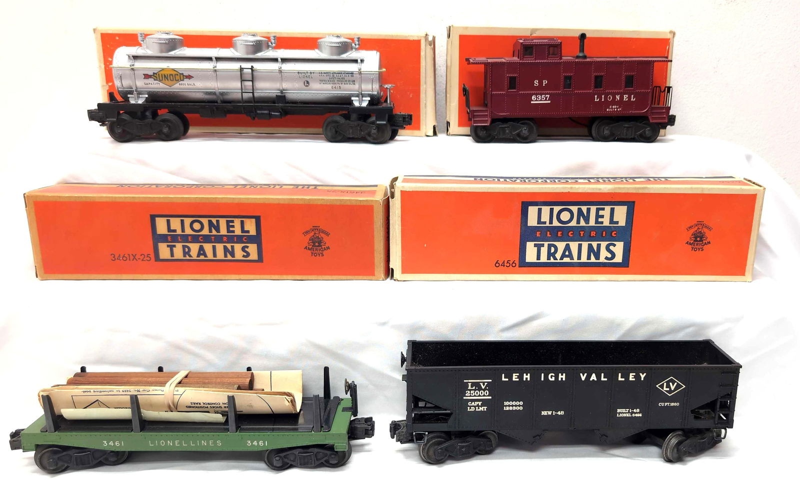 Postwar Lionel 6415 6456 3461X 6357 in original boxes (1 of 7)