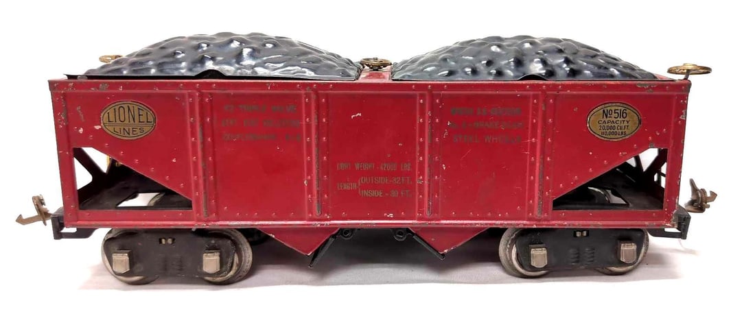 Prewar Lionel Std Gauge 516 Coal Train hopper w/markings (1 of 4)