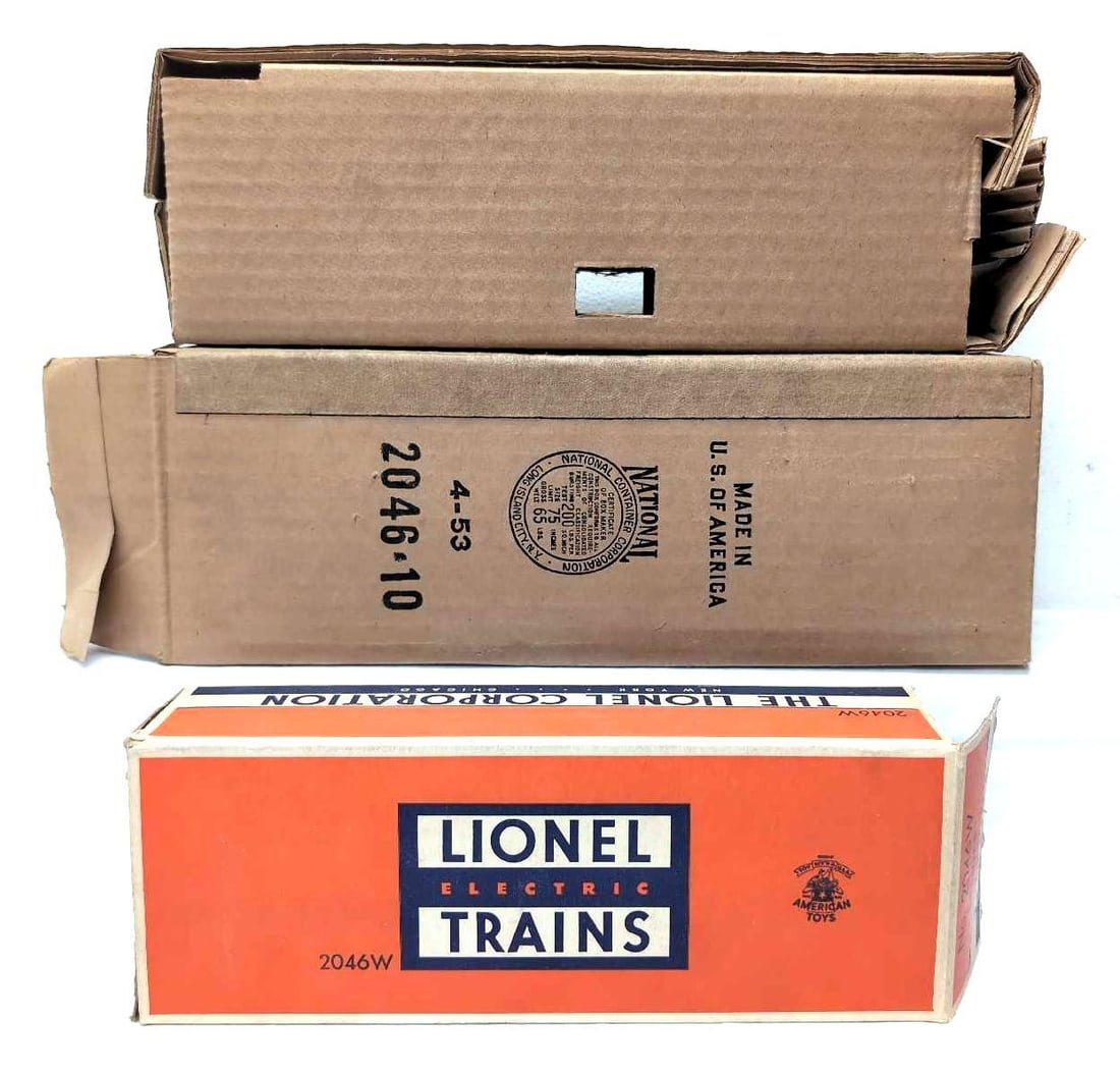 Postwar Lionel O 2046 and 2046W original boxes w/insert (1 of 7)