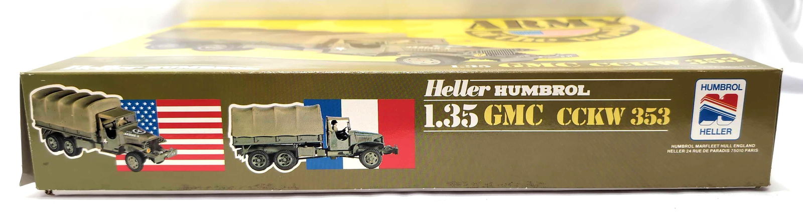 Heller Humbrol 1:35 81121 GMC CCKW 353: Heller Humbrol 1/35th scale 81121 GMC CCKW 353, NIB. This is an open box, sealed bag kit with all parts accounted for and an original instruction sheet and other literature, as seen in the photos. Ple