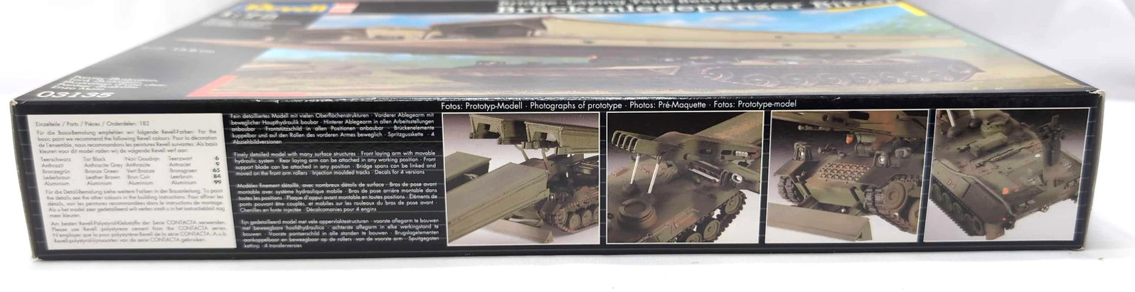 Revell 1:72 03135 Bruckenlegepanzer Biber Bridge Laying: Factory Sealed Revell 1:72 03135 Bruckenlegepanzer Biber Bridge-Laying Tank Beaver, Mint. Please view photos carefully as these items are sold as shown in our photos with no refunds or returns.