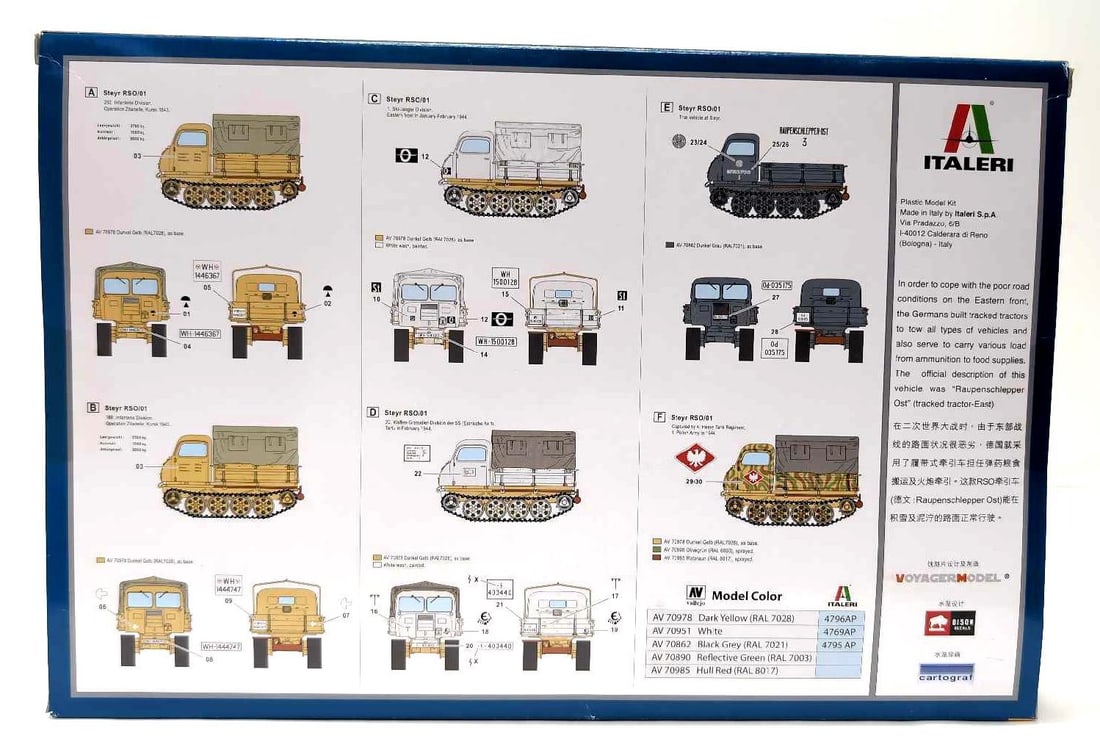 Factory Sealed Italeri 1:35 227 Steyr German RSO/01 Mint: Factory Sealed Italeri 1/35th scale 227 Steyr German RSO/01 Type 470 Tractor, Mint. Please view photos carefully as these items are sold as shown in our photos with no refunds or returns.