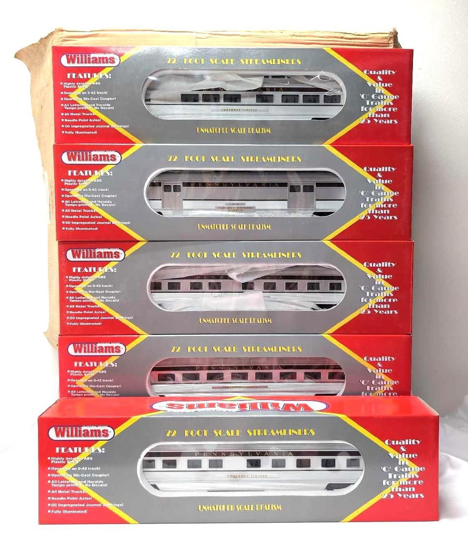 Williams STR206 PRR Silver 72' 5-car pass set in box (1 of 6)