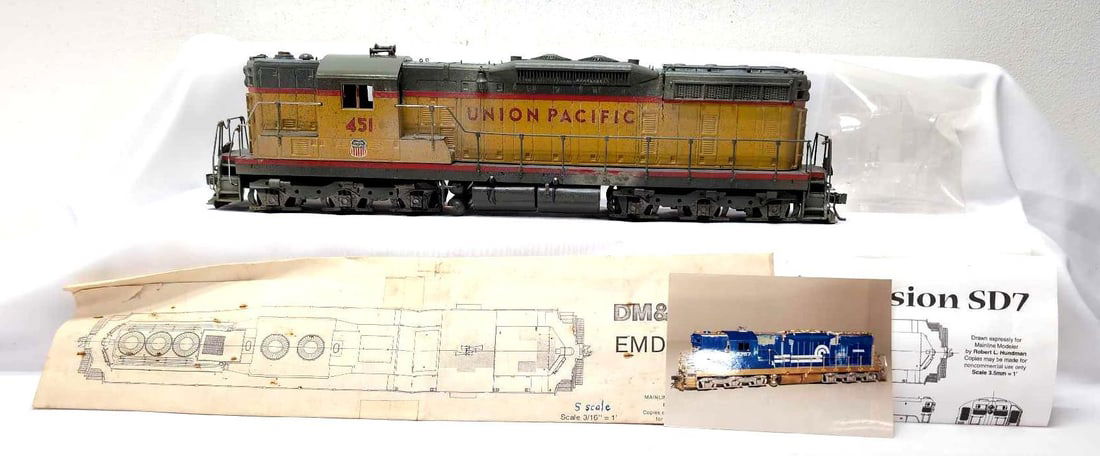 Brass 2-Rail O Ga Union Pacific 451 EMD SD-9 diesel (1 of 9)