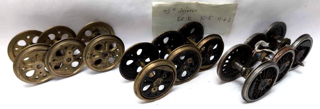 2-Rail brass and steel O Scale 72" 75" 76" drivers (1 of 7)