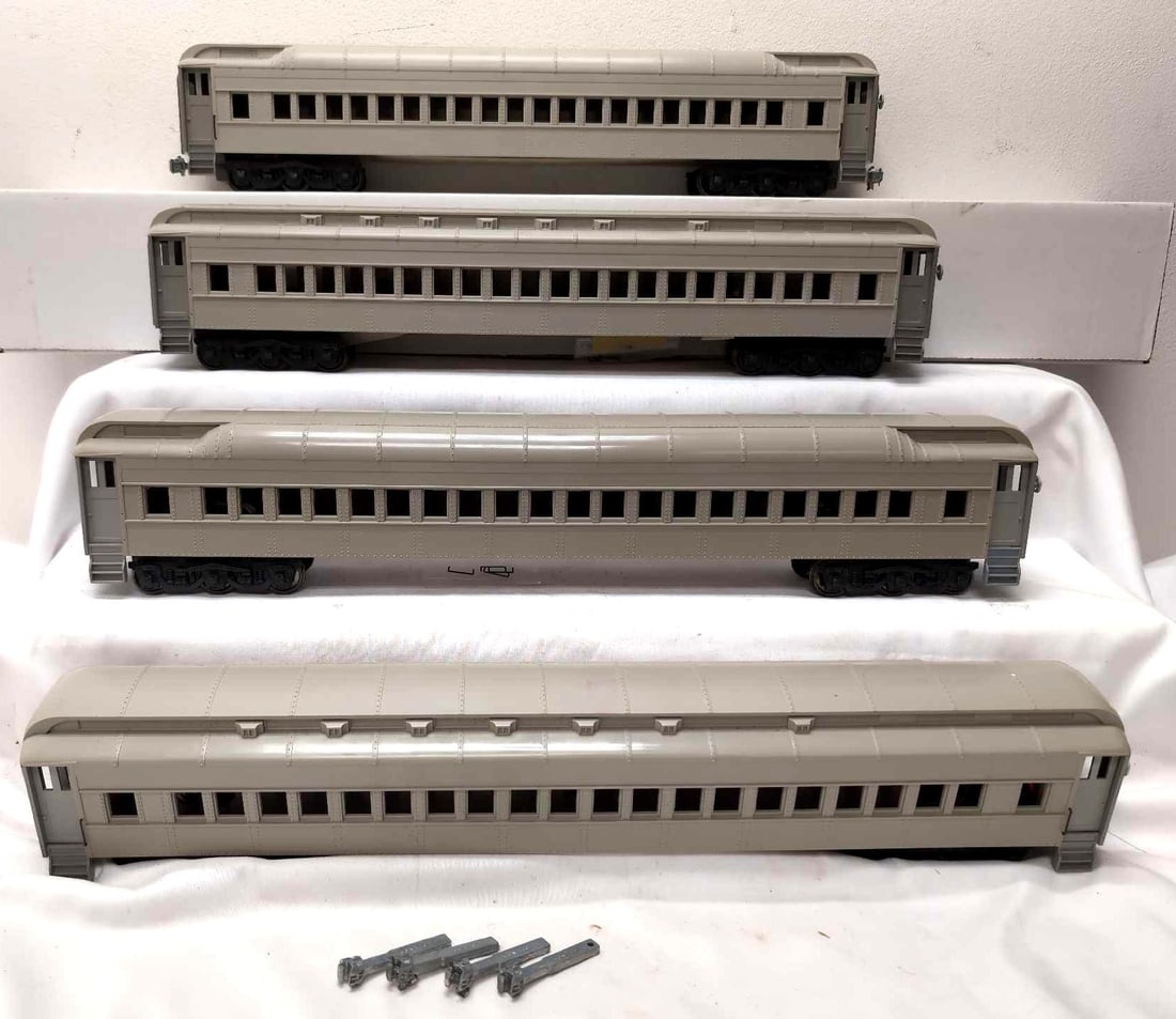 Four 2-Rail O Scale passenger cars ready for decoration (1 of 11)