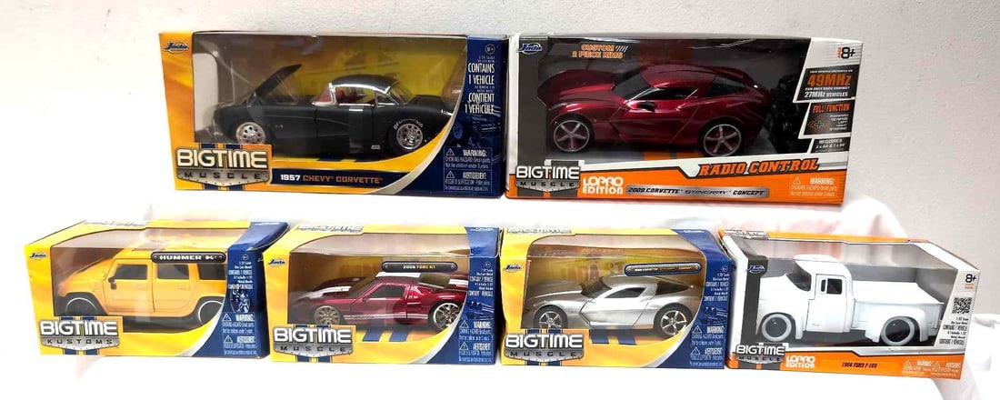 Jada Big Time Muscle Die Cast and Radio Control 1:32 and 1:24 Scale Lot Of Six (1 of 6)