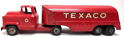 VINTAGE 1950'S Buddy L TEXACO Tanker Pressed Steel Toy Truck