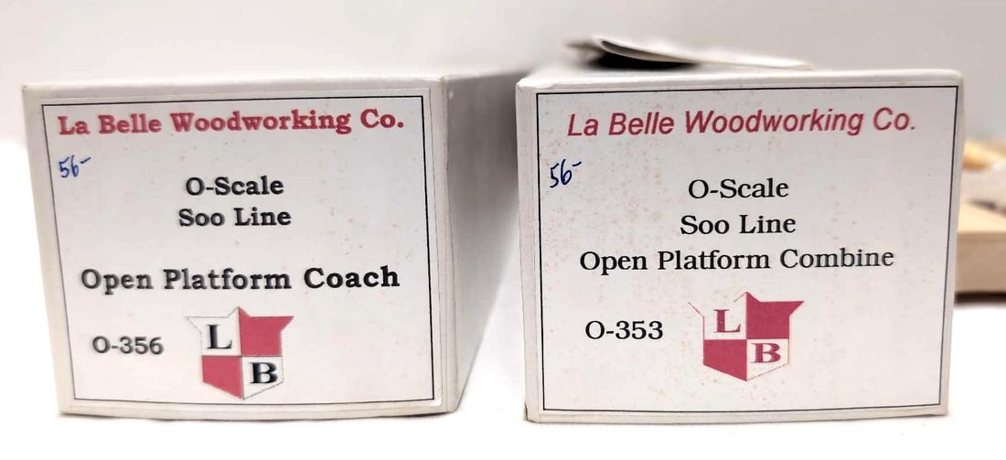 O Scale La Belle O-353 combine O-356 coach unbuilt kits in box (1 of 3)