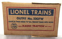 Postwar Lionel O Gauge Outfit 2207W SF twin diesel set box