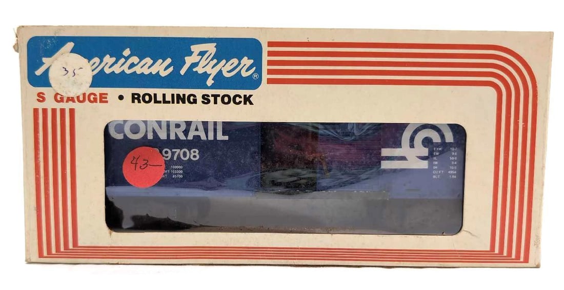 Modern American Flyer S Gauge 9708 Conrail box car in box (1 of 10)