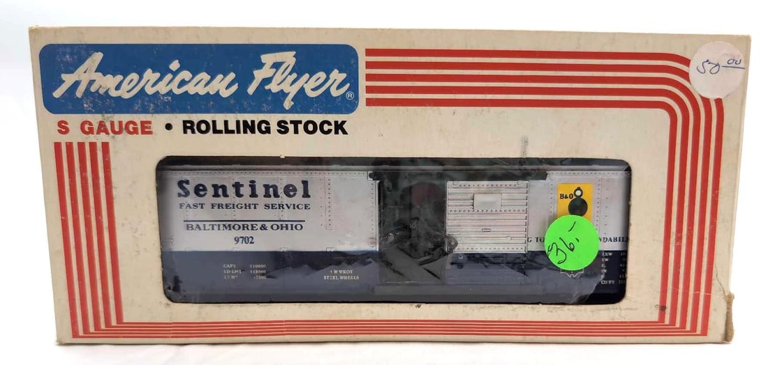 Modern American Flyer S Gauge 9702 B&O box car in box (1 of 10)