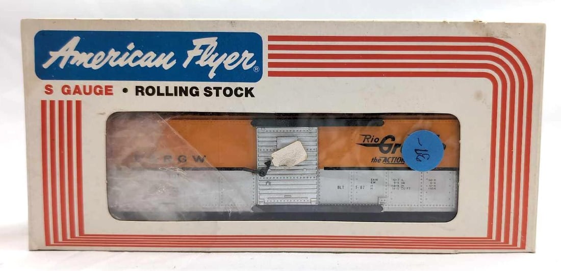 Modern American Flyer S Gauge 48301 Denver and Rio Grande box car in box (1 of 10)