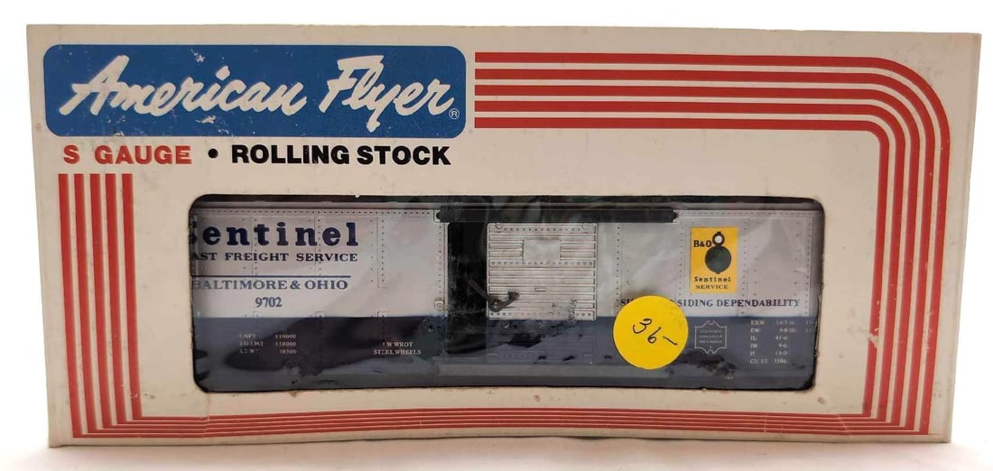 Modern American Flyer S Gauge 9702 B&O box car in box (1 of 10)