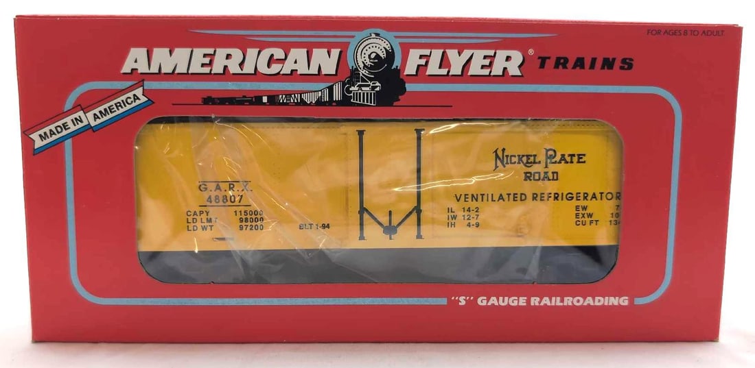 Modern American Flyer S Gauge 48807 NPR Refrigerator Car in box (1 of 10)