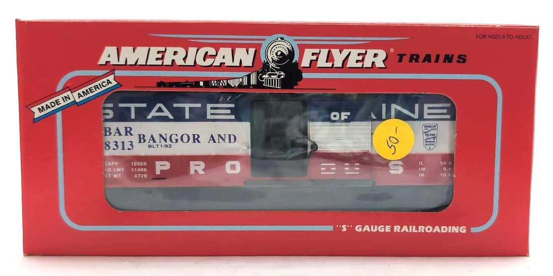 Modern American Flyer S Gauge 48313 Bangor and Aroostook box car in box (1 of 10)