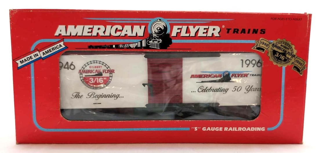 Modern American Flyer S Gauge 48324 50th Anniversary box car in box (1 of 10)