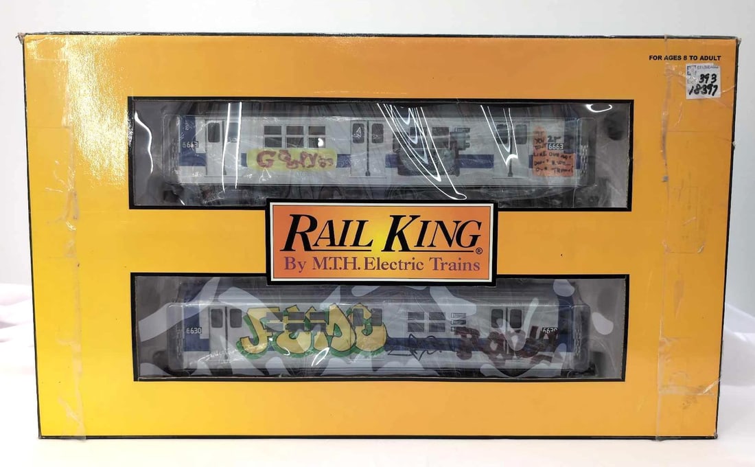 Modern MTH Rail King 30-2391-1 R-17 4-car subway (1 of 4)