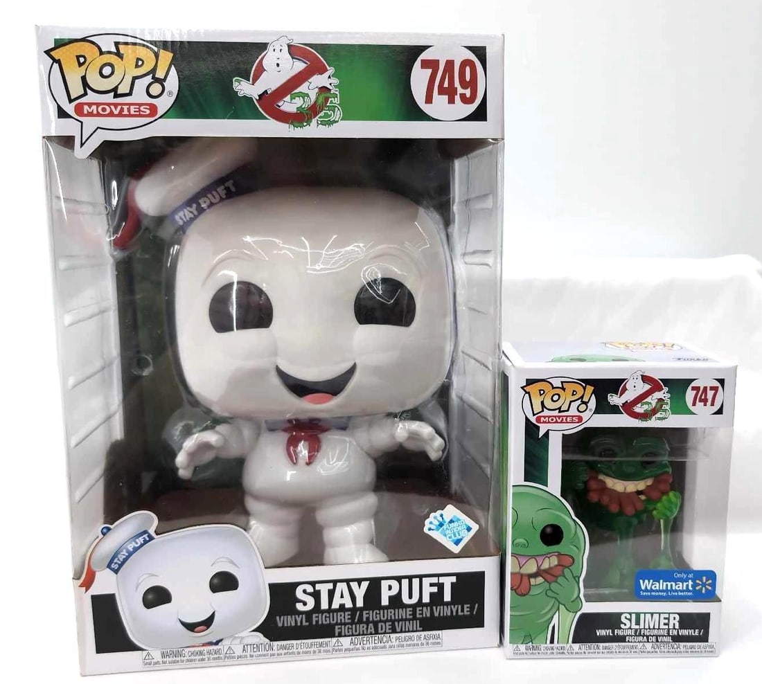 Funko Pop! 747 Slimer 749 Stay Puft New In Box (1 of 5)