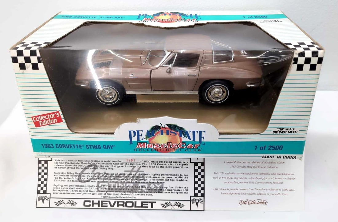 Ertl 1:18 Peach State Muscle Car 7024 '63 Corvette No.1791 (1 of 10)