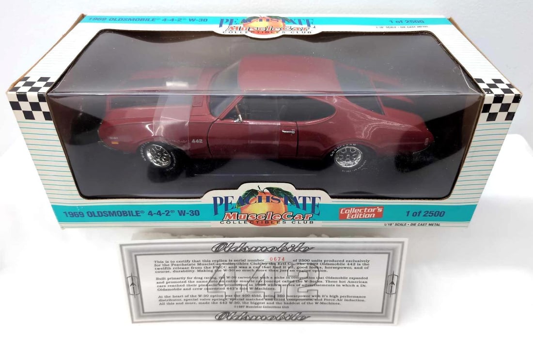 Ertl 1:18 Peach State Muscle Car 7041 '69 4-4-2 W-30 MIB (1 of 10)