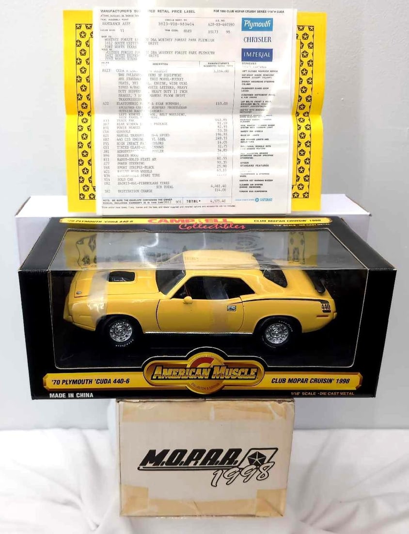 Ertl 1:18 1998 Mopar Nationals '70 'Cuda 440-6 MIB (1 of 13)