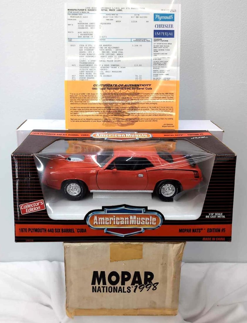 Ertl 1:18 1998 Mopar Nationals '70 'Cuda 440-6 29028 MIB (1 of 13)