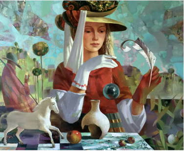Pen by Anatoly Borisovich Tarabanov, Oil on Canvas: Artist: Anatoly Borisovich Tarabanov, Ukrainian Artist. Anatoly Borisovich Tarabanov was born on September 25, 1953 in Zaporozhye. In 1973 he graduated from the Dnipropetrovsk Art College. Since 1988