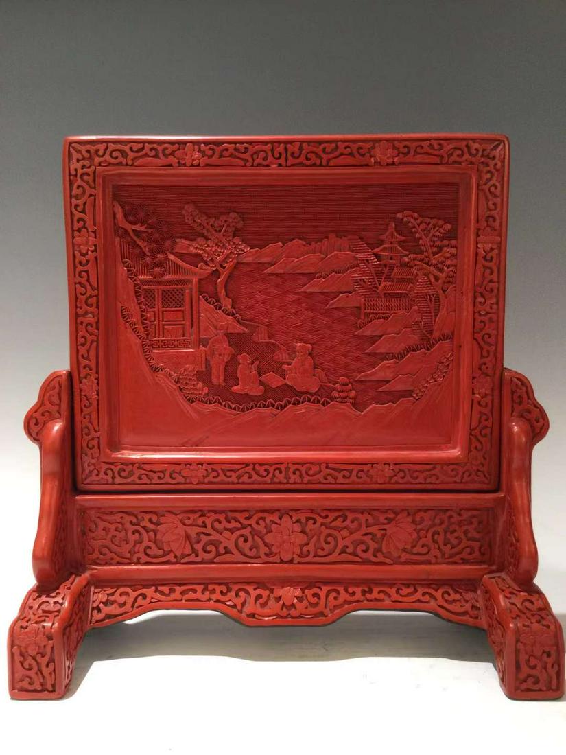 Woody bodied red landscape figures in the period of foreign exchange earning (1 of 9)