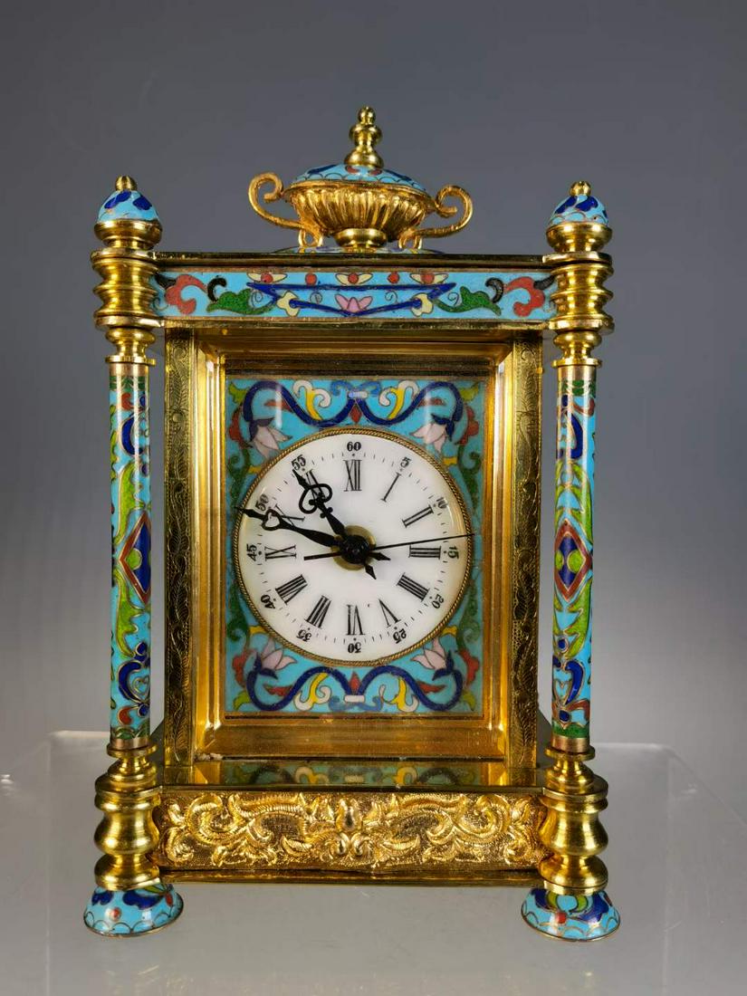 Cloisonne clock ornaments in the period of foreign exchange earning (1 of 9)