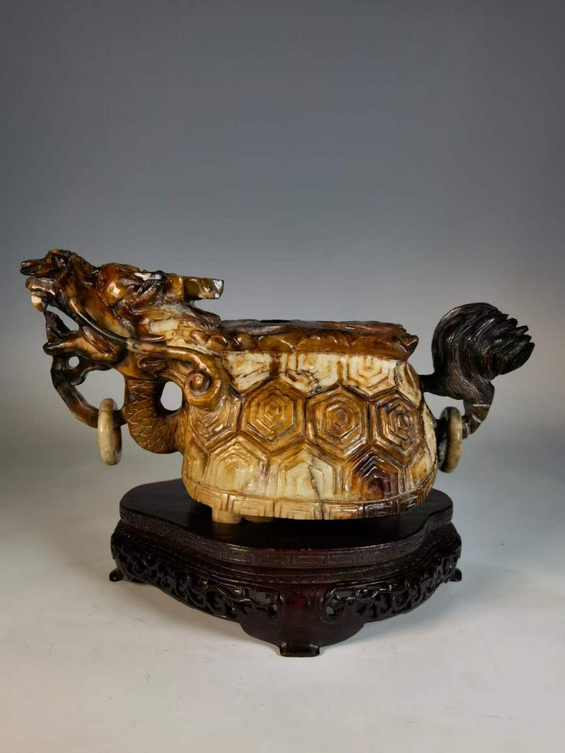 Jade Dragon born nine sons' zigzag base (1 of 9)