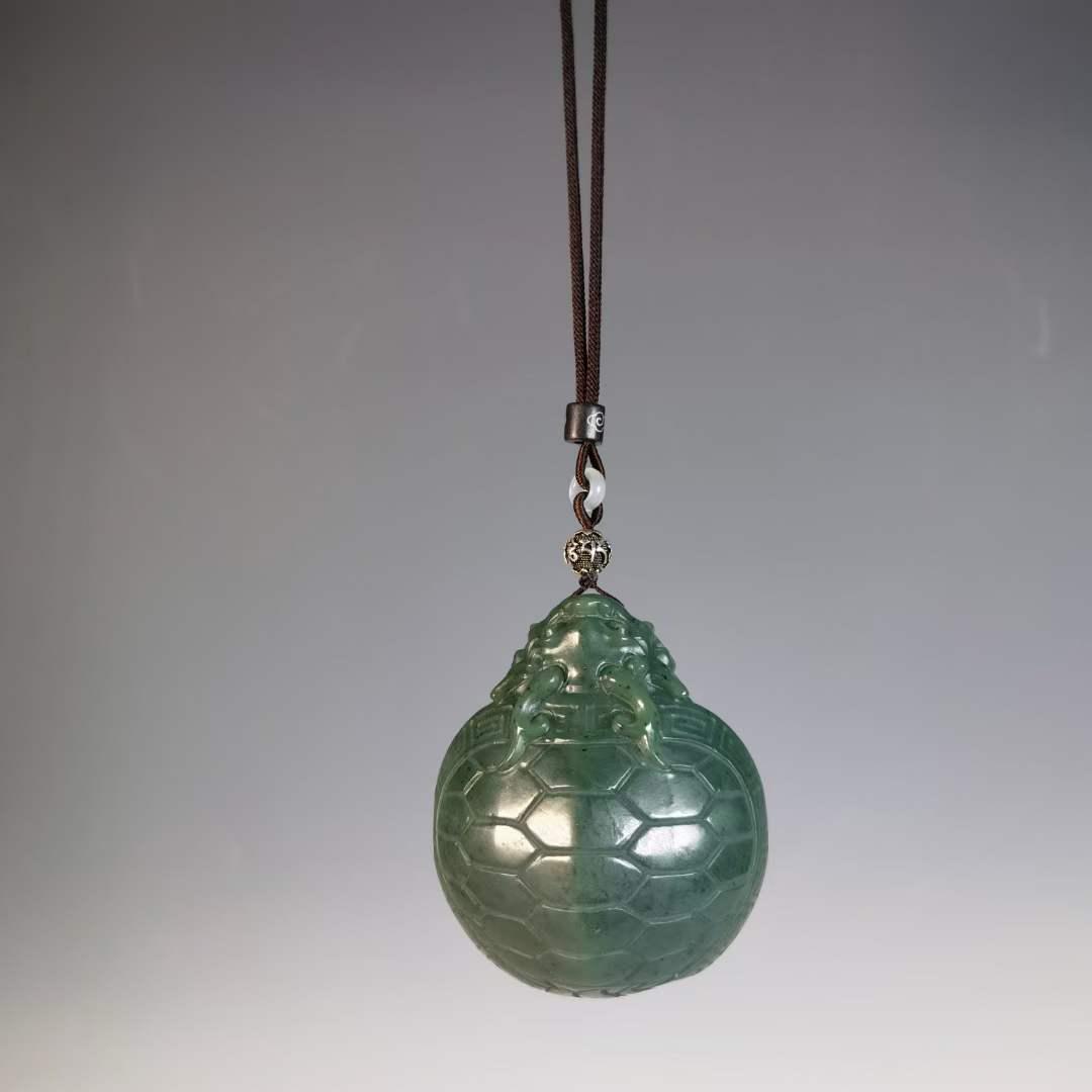 Hotan Bi jade carving of the nine sons of the dragon, handle piece (1 of 9)