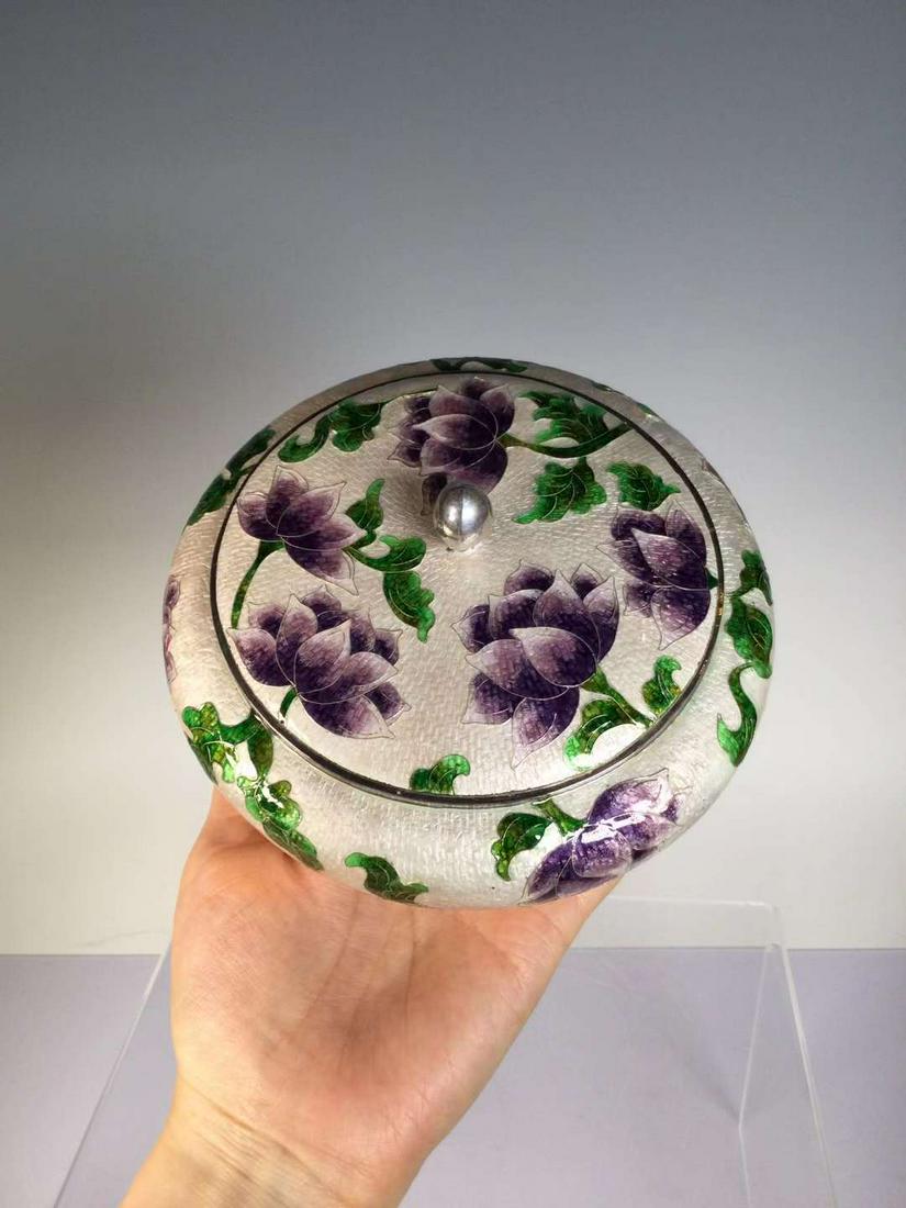 Pure silver filigree enamel flower pattern and tea pot in foreign exchange earning period (1 of 9)