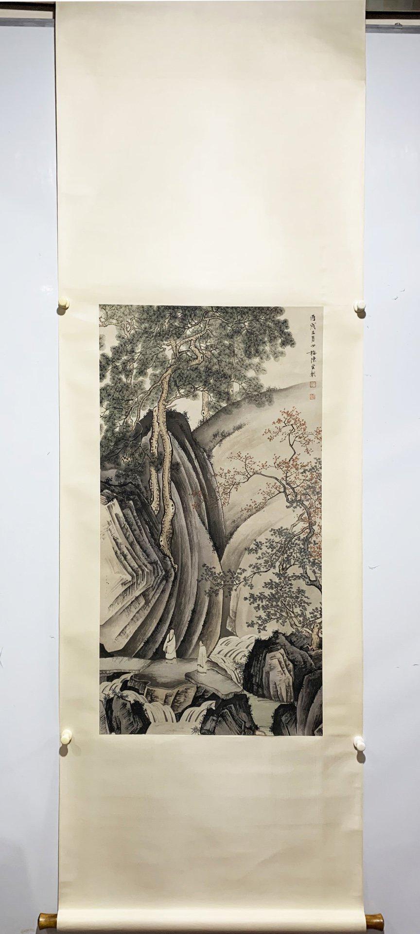 Chinese landscape painting signed by chenshaomei (1 of 6)