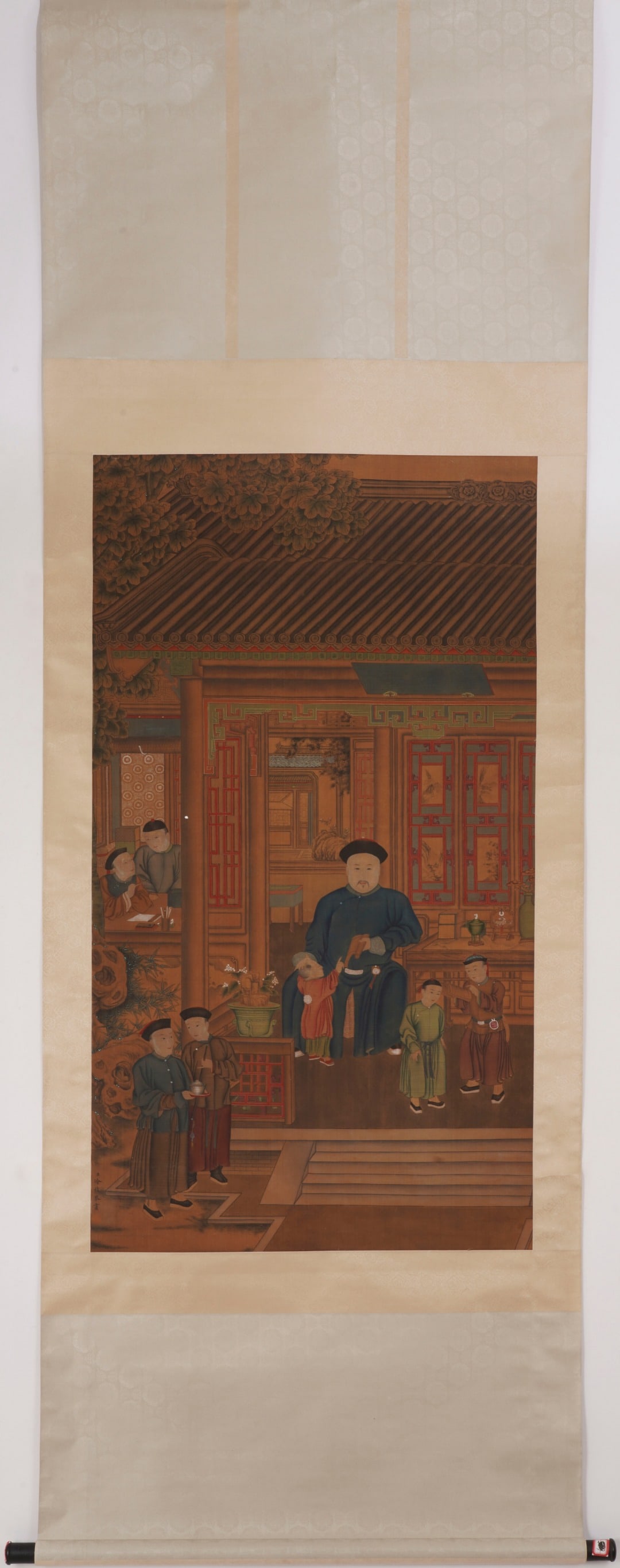 Chinese painting with the signature of Leng Mei: Core size 126X69.5cm?Leng Mei, also known as Ji Chen and also known as Jinmen Painting History, was a famous palace painter in the Qing Dynasty. He was born around 1669 and passed away in 1742. He is