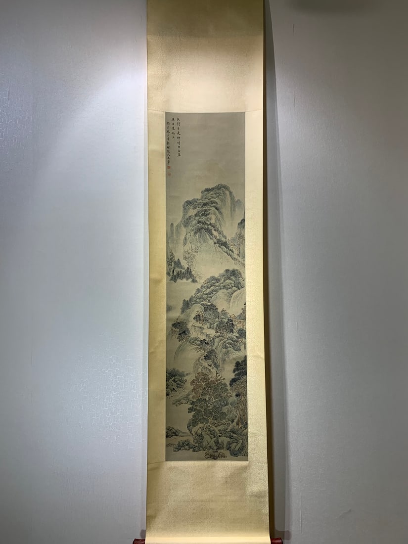 Chinese painting signed by Wang Hui: Core size 138x32cm?Wang Hui (April 10, 1632 – November 15, 1717), styled Shigu, was known as Gengyan Sanren, Jianmen Qiaoke, Wumu Shanren, Qinghui Laoren, etc. A native of Changshu, Suzhou Prefectur