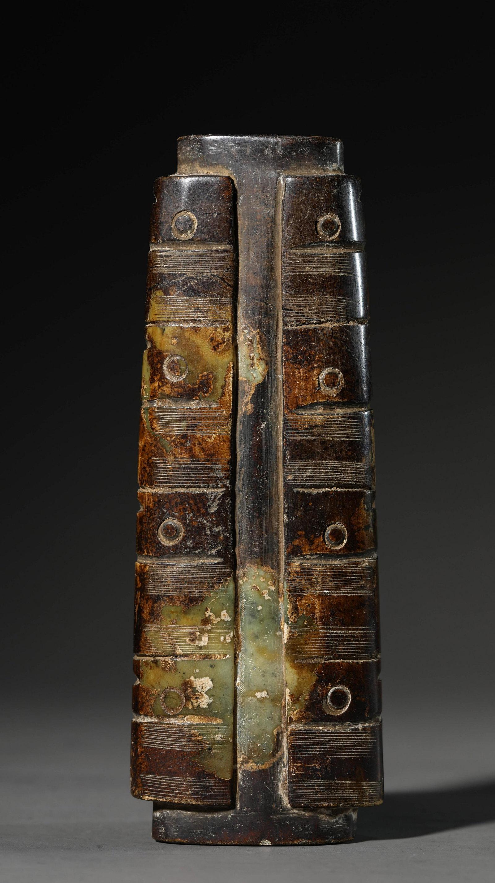 A Chinese Jade Ornament Cong: L:6.1cm W:2.7cm H:17cm