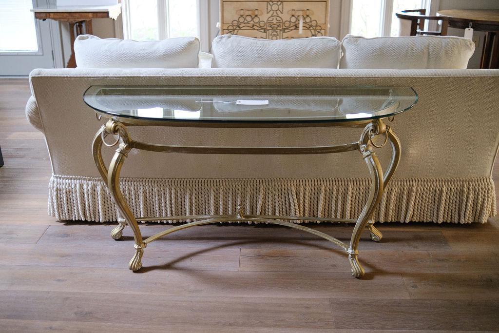 Cast Iron compote table: Cast Iron compote table, Approx. 28"T x 54"W x 20"D