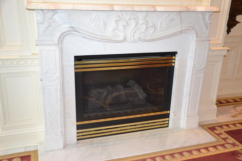 White Marble Fireplace mantel in the Rocco Style (1 of 6)