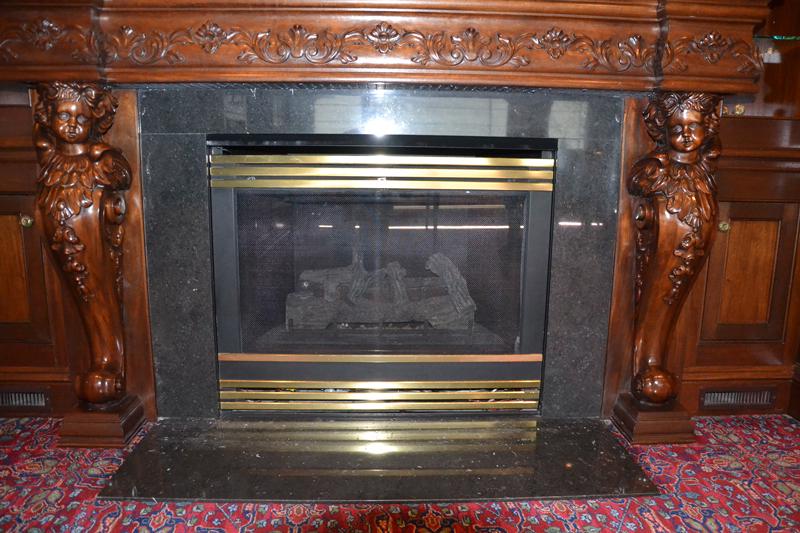 Hand Carved Wooden Mantel (1 of 1)