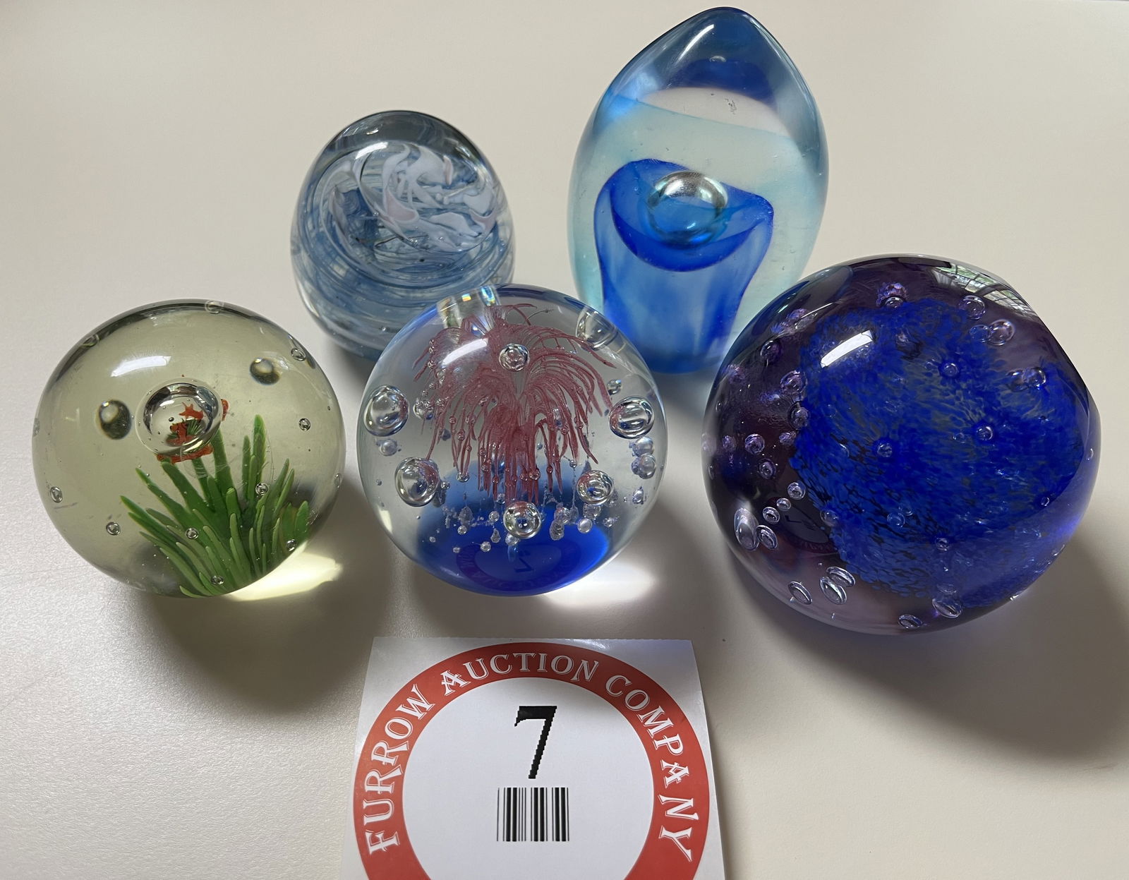 (5) Assorted Glass Paperweights (1 of 1)