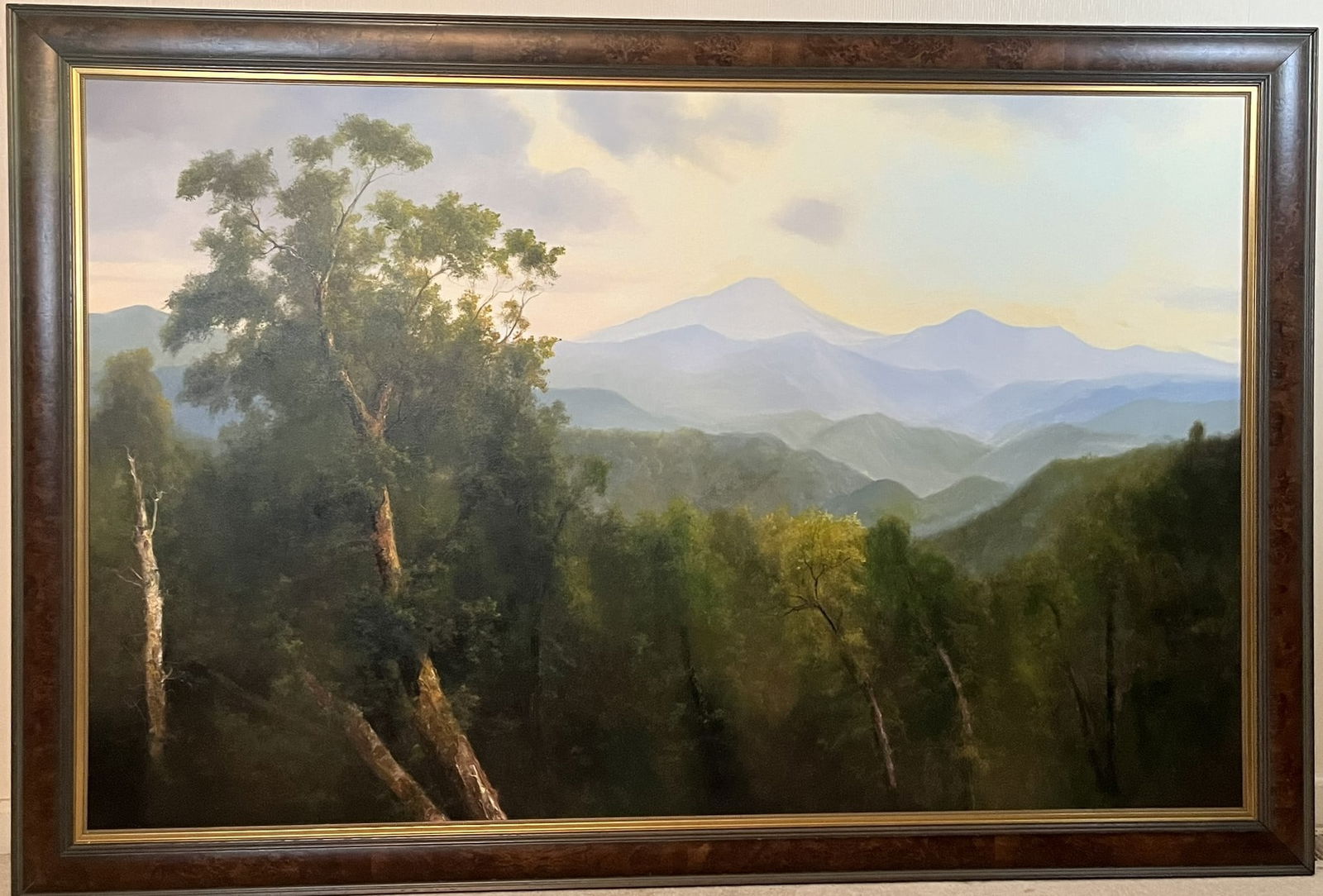 Framed Original Oil on Canvas Artist Unknown - Presumed Ron Williams, unsigned, Summer Mountainscape (1 of 2)