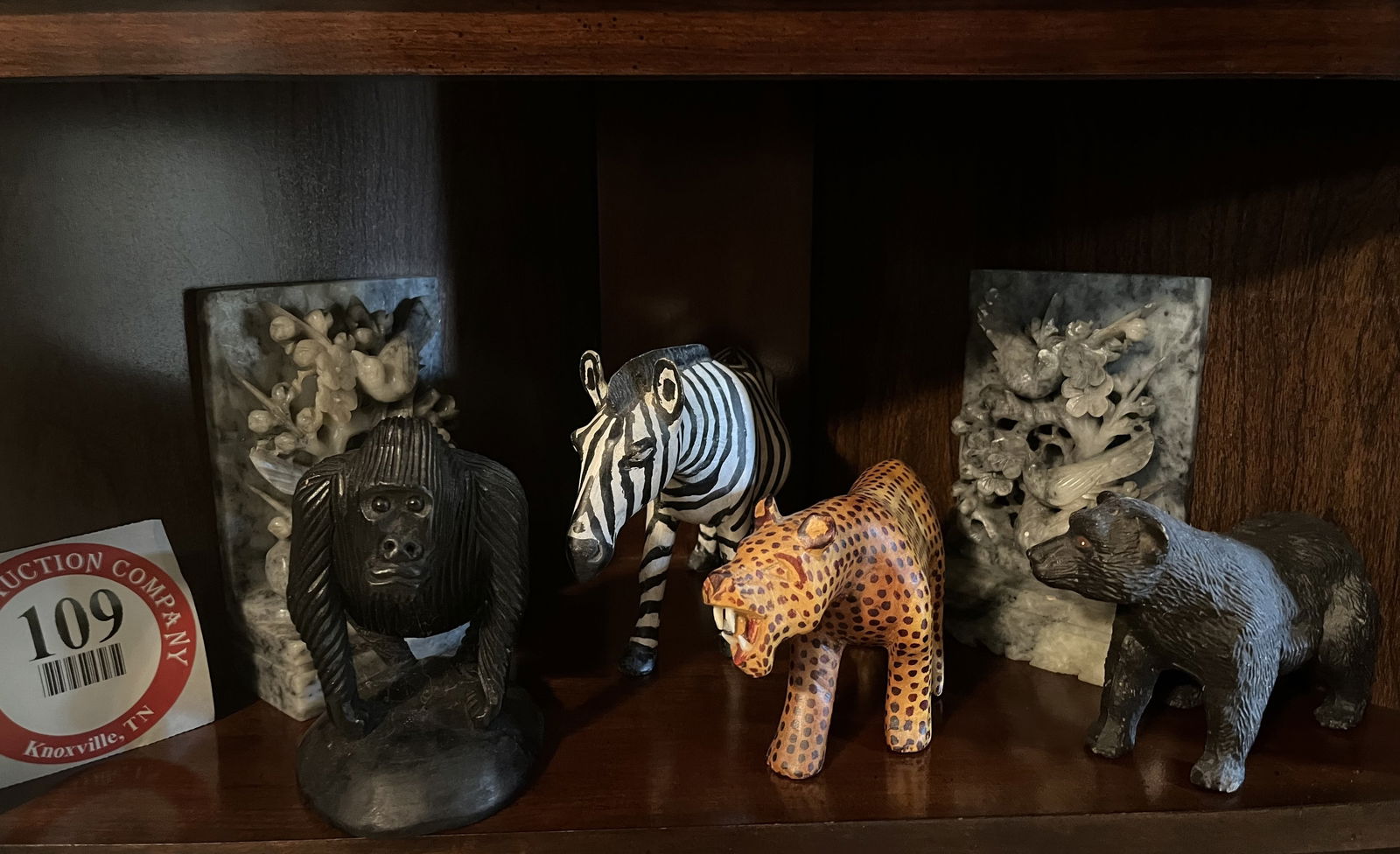 ブロンズ　海老　ロブスター　紙鎮　置物　在銘　約476g　M　R8551 Contents Of Shelf, Collection Of Carved Wooden Animals, 1