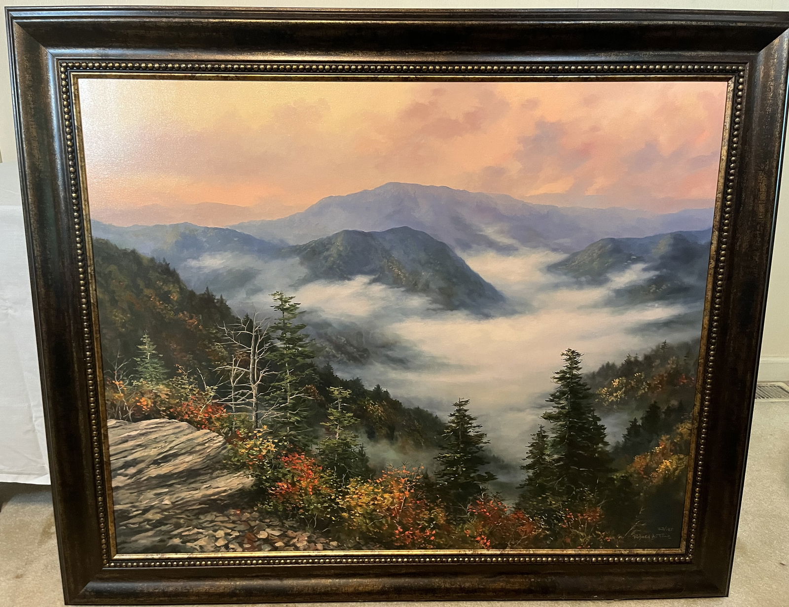 Framed Print by Robert A. Tino, Signed & Numbered, #23 of 195, "On The Edge" (1 of 2)