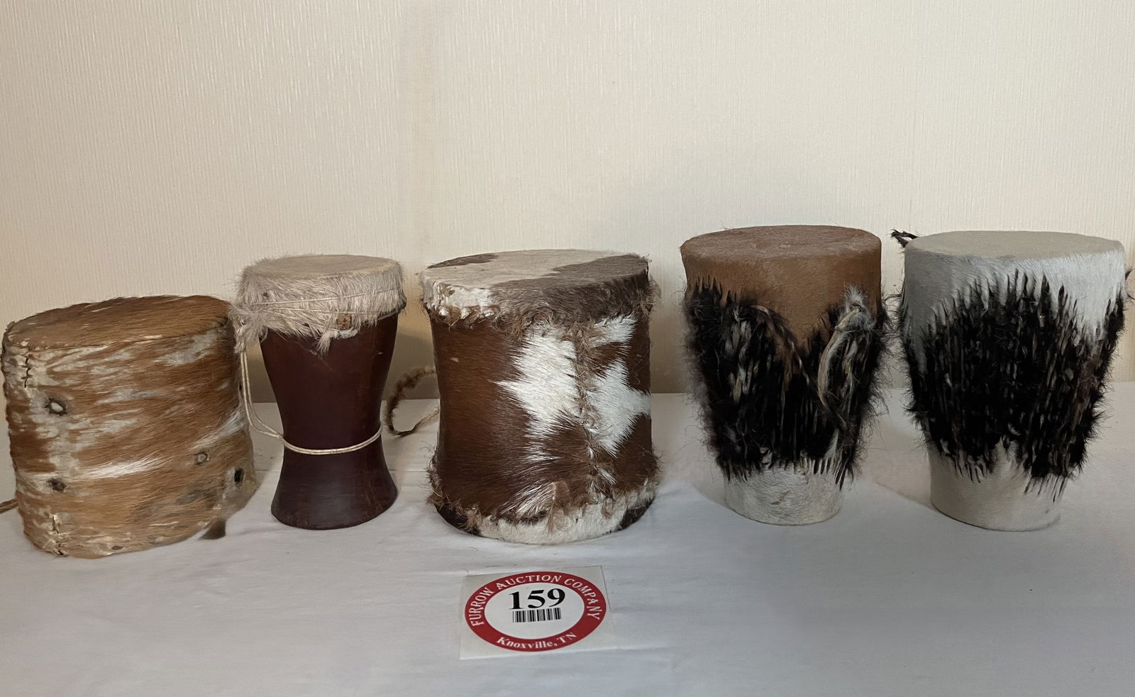 (5) Hand Stretched Decorative Drums: (5) Hand Stretched Decorative Drums